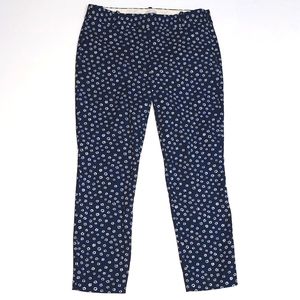 J. Crew Navy and White Cropped Pants